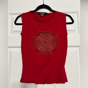 Vintage Y2K Rampage Red Embellished Tank – Small